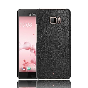 coverly for htc u ultra back cover  flexible crocodile pu leather  full camera protection  raised edges  super soft-touch feel hard case  fabric protective cover  leather case for htc u ultra