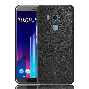coverly for htc u11 back cover  flexible crocodile pu leather  full camera protection  raised edges  super soft-touch feel hard case  fabric protective cover  leather case for htc u11