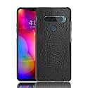 COVERLY for LG V40 ThinQ Back Cover | Flexible Crocodile Pu Leather | Full Camera Protection | Raised Edges | Super Soft-Touch Feel Hard Case | Fabric Protective Cover | Leather Case for LG V40 ThinQ