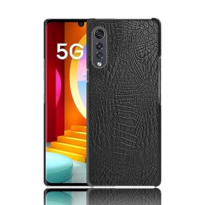 coverly for lg velvet back cover  flexible crocodile pu leather  full camera protection  raised edges  super soft-touch feel hard case  fabric protective cover  leather case for lg velvet