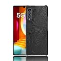 COVERLY for LG Velvet Back Cover | Flexible Crocodile Pu Leather | Full Camera Protection | Raised Edges | Super Soft-Touch Feel Hard Case | Fabric Protective Cover | Leather Case for LG Velvet