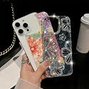 COVERLY Luxury 3D Rhinestone Floral Diamond Bling