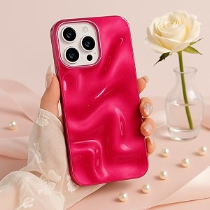 COVERLY Metallic Pink Swirl Sparkle Case Cover