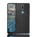 COVERLY for Nokia 2.4 Back Cover | Flexible Crocodile Pu Leather | Full Camera Protection | Raised Edges | Super Soft-Touch Feel Hard Case | Fabric Protective Cover | Leather Case for Nokia 2.4
