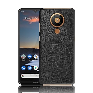 coverly for nokia 53 back cover  flexible crocodile pu leather  full camera protection  raised edges  super soft-touch feel hard case  fabric protective cover  leather case for nokia 53
