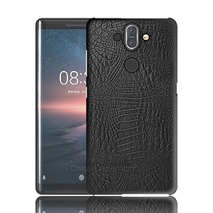 coverly for nokia 8 sirocco back cover  flexible crocodile pu leather  full camera protection  raised edges  super soft-touch feel hard case  protective cover  leather case for nokia 8 sirocco