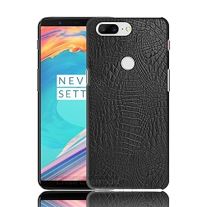 coverly for oneplus 5t back cover  flexible crocodile pu leather  full camera protection  raised edges  super soft-touch feel hard case  fabric protective cover  leather case for oneplus 5t