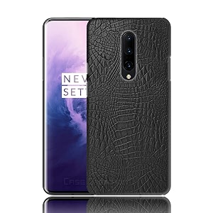 coverly for oneplus 7 pro back cover  flexible crocodile pu leather  full camera protection  raised edges  super soft-touch feel hard case  protective cover  leather case for oneplus 7 pro
