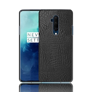 coverly for oneplus 7t pro back cover  flexible crocodile pu leather  full camera protection  raised edges  super soft-touch feel hard case  protective cover  leather case for oneplus 7t pro