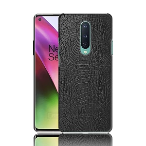 coverly for oneplus 8 back cover  flexible crocodile pu leather  full camera protection  raised edges  super soft-touch feel hard case  fabric protective cover  leather case for oneplus 8