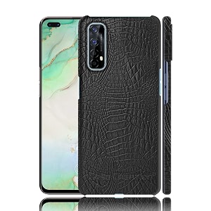 coverly for oppo reno 3 pro back cover  flexible crocodile pu leather  full camera protection  raised edges  super soft-touch feel hard case  protective cover  leather case for oppo reno 3 pro