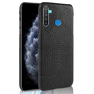 coverly for realme c3 back cover  flexible crocodile pu leather  full camera protection  raised edges  super soft-touch feel hard case  fabric protective cover  leather case for realme c3