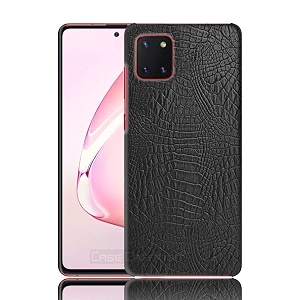 coverly for samsung galaxy a81 back cover  flexible crocodile pu leather  full camera protection  raised edges  super soft-touch hard case  protective cover  leather case for samsung galaxy a81