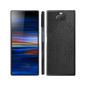 coverly for sony xperia 10 back cover  flexible crocodile pu leather  full camera protection  raised edges  super soft-touch feel hard case  protective cover  leather case for sony xperia 10