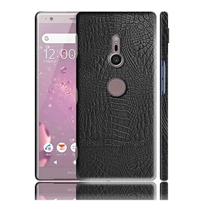 coverly for sony xperia xz3 back cover  flexible crocodile pu leather  full camera protection  raised edges  super soft-touch feel hard case protective cover  leather case for sony xperia xz3