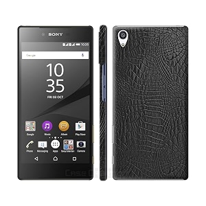 coverly for sony xperia z5 back cover  flexible crocodile pu leather  full camera protection  raised edges  super soft-touch feel hard case  protective cover  leather case for sony xperia z5