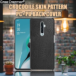 coverly for vivo v15 pro back cover  flexible crocodile pu leather  full camera protection  raised edges  super soft-touch feel hard case  fabric protective cover  leather case for vivo v15 pro