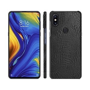 coverly for xiaomi mi mix 2s back cover  flexible crocodile pu leather  full camera protection  raised edges  super soft-touch feel hard case  protective cover  leather case for xiaomi mi mix 2s