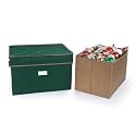 Covermates Adjustable Ornament Storage Box, 19.25"W x 13"D x 12.5"H, Green