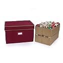 Covermates Adjustable Ornament Storage Box, 19.25" W x 13" D x 12.5" H, Red