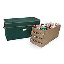 Covermates Adjustable Ornament Storage Box, 25.5"W x 13"D x 12.5"H, Green