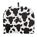 Cow Hide Print Tea Pot Cozies, Insulated Washable Kitchen Teapot Dust Cover Breakfast Warmer Tea Cozies with Extra Thick Wadding for Home Kitchen Table Decoration