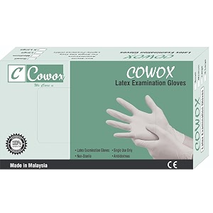 surgicals latex examination gloves disposable powder free examination white hand gloves food grade ce amp fda approved large size-30 pieces non-sterile