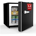 COWSAR 1.2 Cu.Ft Compact Freezer, Upright Freezers with Handle, Removable Shelves, Adjustable Thermostat, Low Noise Stand up Congelador for Dorm, Office, Commercial,Black