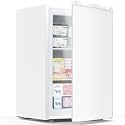 COWSAR 3.0 Cu.Ft Upright Freezer, Compact Freezer, Standing Deep Freezer with Adjustable Thermostat, Removable Shelves &amp; Reversible Door,Fast Cooling for Office,Dorm,Commercial,White