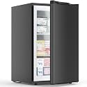 COWSAR 3.0 Cu.Ft Upright Freezer, Compact Freezer, Standing Deep Freezer with Adjustable Thermostat, Removable Shelves &amp; Reversible Door, Fast Cooling for Office,Dorm,Commercial, Black
