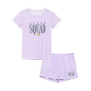 Cozchique Summer Pajamas for Girls - Stripe