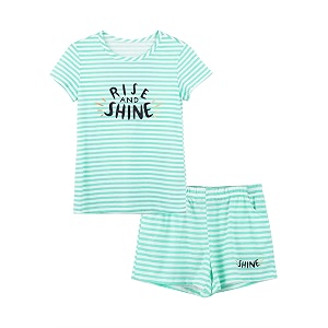 Cozchique Summer Pajamas for Girls - Stripe