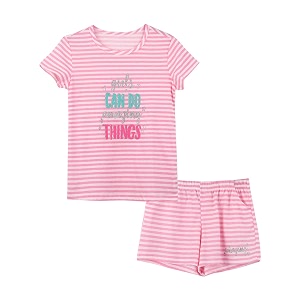 Cozchique Summer Pajamas for Girls - Stripe