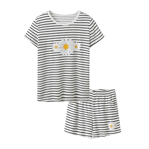 Cozchique Summer Pajamas for Girls - Stripe