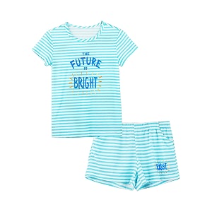 Cozchique Summer Pajamas for Girls - Stripe
