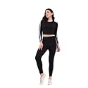 Soild Full Sleeve Striped | Round Neck Tracksuit For Women and Girls