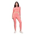 Cozimi Soild Full Sleeve Striped | Round Neck Tracksuit For Women and Girls