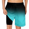 Cozople Boys Swim Trunks with Compression Liner Quick Dry Bathing Suit