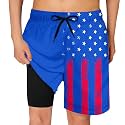 Cozople Boys Swim Trunks with Compression Liner Quick Dry Bathing Suit