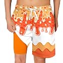 Cozople Boys Swim Trunks with Compression Liner Quick Dry Bathing Suit