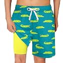 Cozople Boys Swim Trunks with Compression Liner Quick Dry Bathing Suit