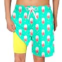 Cozople Boys Swim Trunks with Compression Liner Quick Dry Bathing Suit