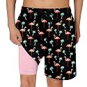 Cozople Boys Swim Trunks with Compression Liner Quick Dry Bathing Suit