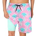 Cozople Boys Swim Trunks with Compression Liner Quick Dry Bathing Suit
