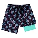 Cozople Boys Swim Trunks with Compression Liner Quick Dry Bathing Suit