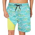 Cozople Boys Swim Trunks with Compression Liner Quick Dry Bathing Suit
