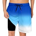Cozople Boys Swim Trunks with Compression Liner Quick Dry Bathing Suit