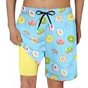 Cozople Boys Swim Trunks with Compression Liner Quick Dry Bathing Suit