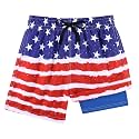 Cozople Boys Swim Trunks with Compression Liner Quick Dry Bathing Suit