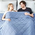 Cozy Bliss Cooling Blanket for Hot Sleepers King Size, Q-Max 0.45 Cooling Comfort, Cold Blankets for Night Sweats Sleeping, Ultra-Cool Lightweight Breathable Summer Blanket for Bed, Deep Blue